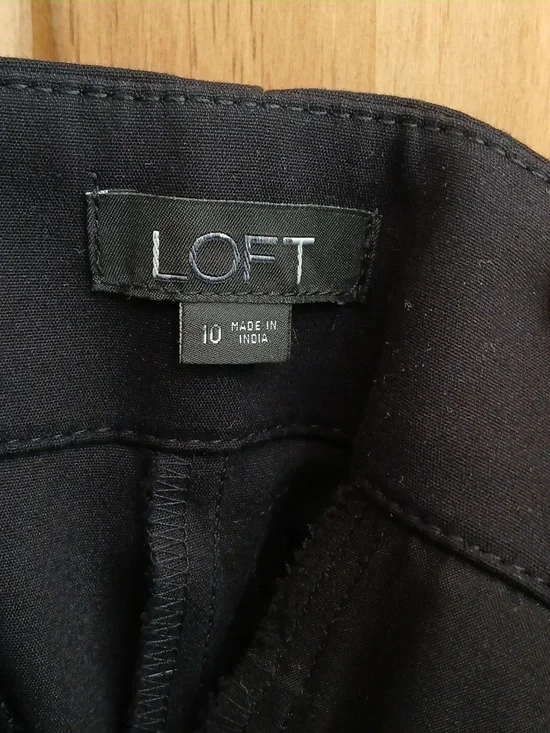 Ann Taylor Loft High Waist Button Fly Crop Pants - 10 - Picture 6 of 8